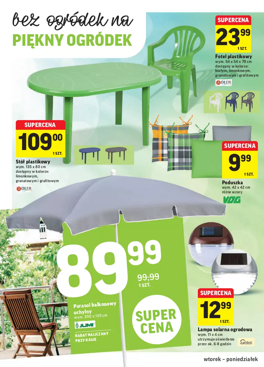 Gazetka promocyjna Intermarche - Gazetka tygodnia - ważna 13.04 do 19.04.2021 - strona 36 - produkty: Fotel, Gra, Granat, Lampa, Ogród, Parasol, Poduszka, Stół