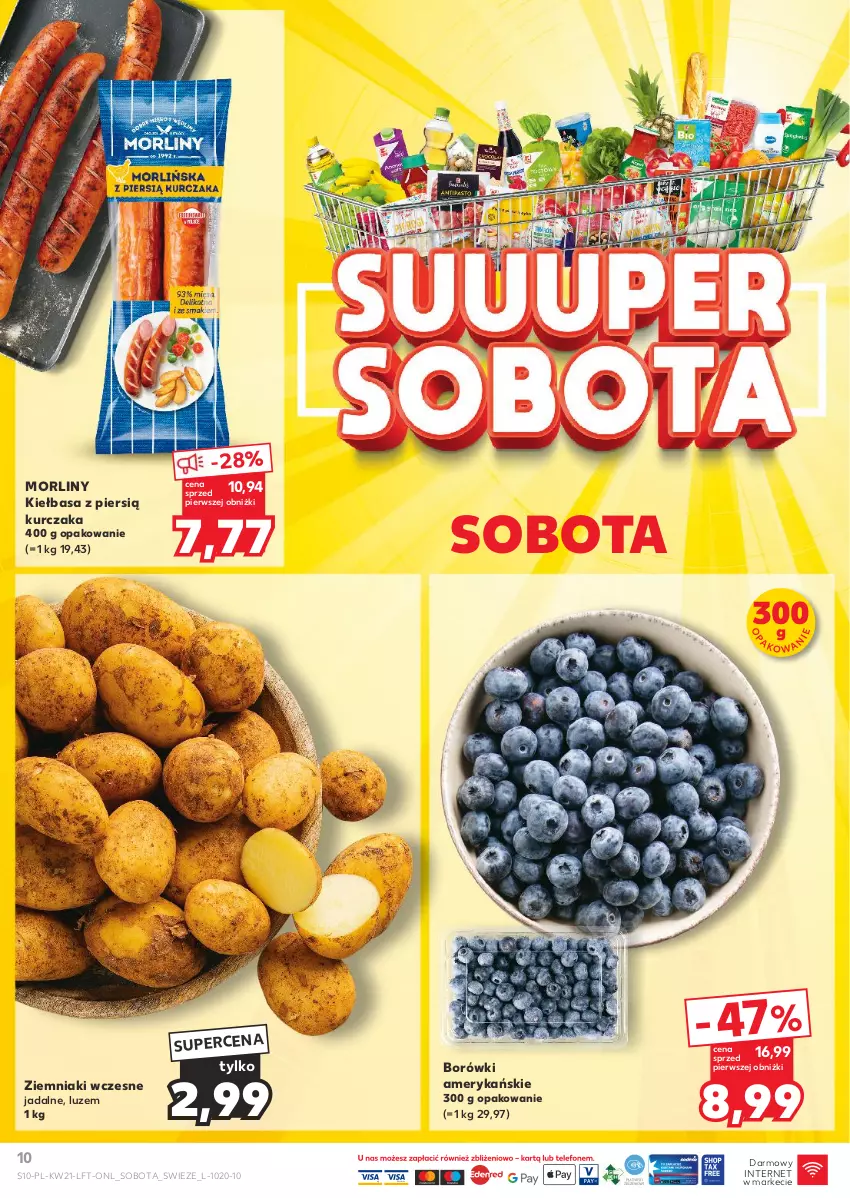 Gazetka promocyjna Kaufland - Gazetka tygodnia - ważna 23.05 do 28.05.2024 - strona 10 - produkty: Kiełbasa, Kurczak, Morliny, Ziemniaki