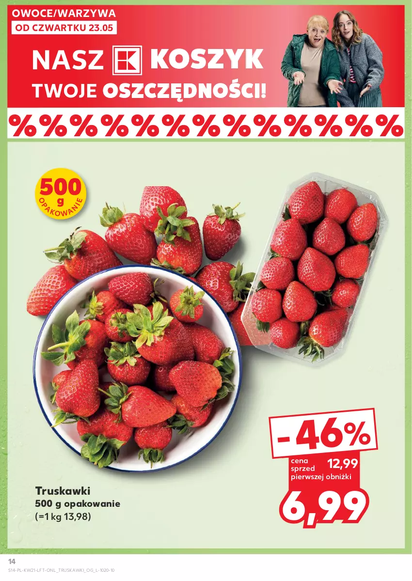 Gazetka promocyjna Kaufland - Gazetka tygodnia - ważna 23.05 do 28.05.2024 - strona 14 - produkty: Kosz, Owoce, Truskawki, Warzywa