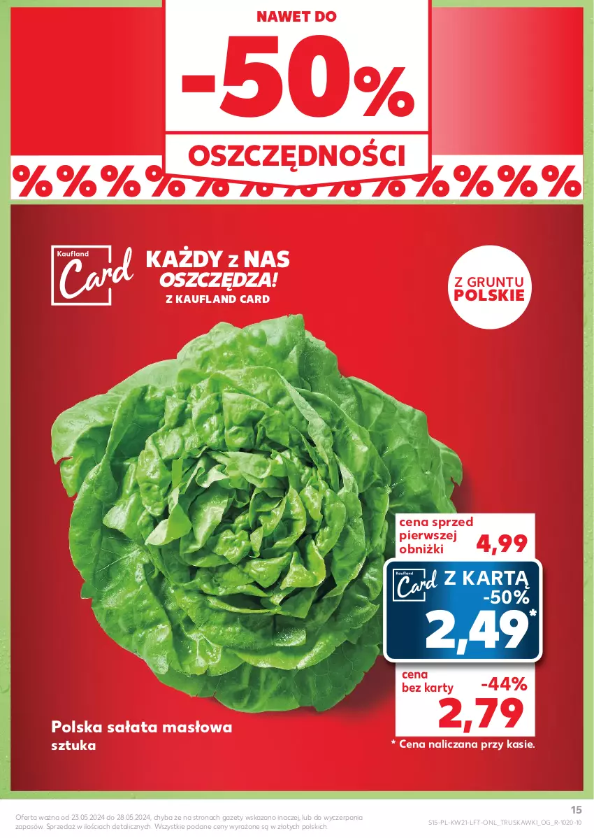 Gazetka promocyjna Kaufland - Gazetka tygodnia - ważna 23.05 do 28.05.2024 - strona 15 - produkty: Grunt, Masło, Sałat, Sałata masłowa, Truskawki