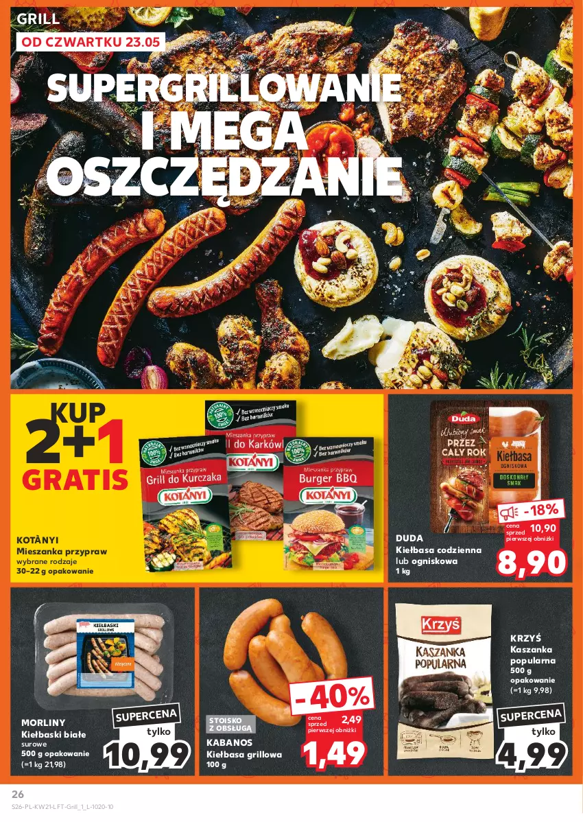 Gazetka promocyjna Kaufland - Gazetka tygodnia - ważna 23.05 do 28.05.2024 - strona 26 - produkty: Duda, Gra, Grill, Kabanos, Kasza, Kaszanka, Kiełbasa, Kiełbaski białe, Morliny