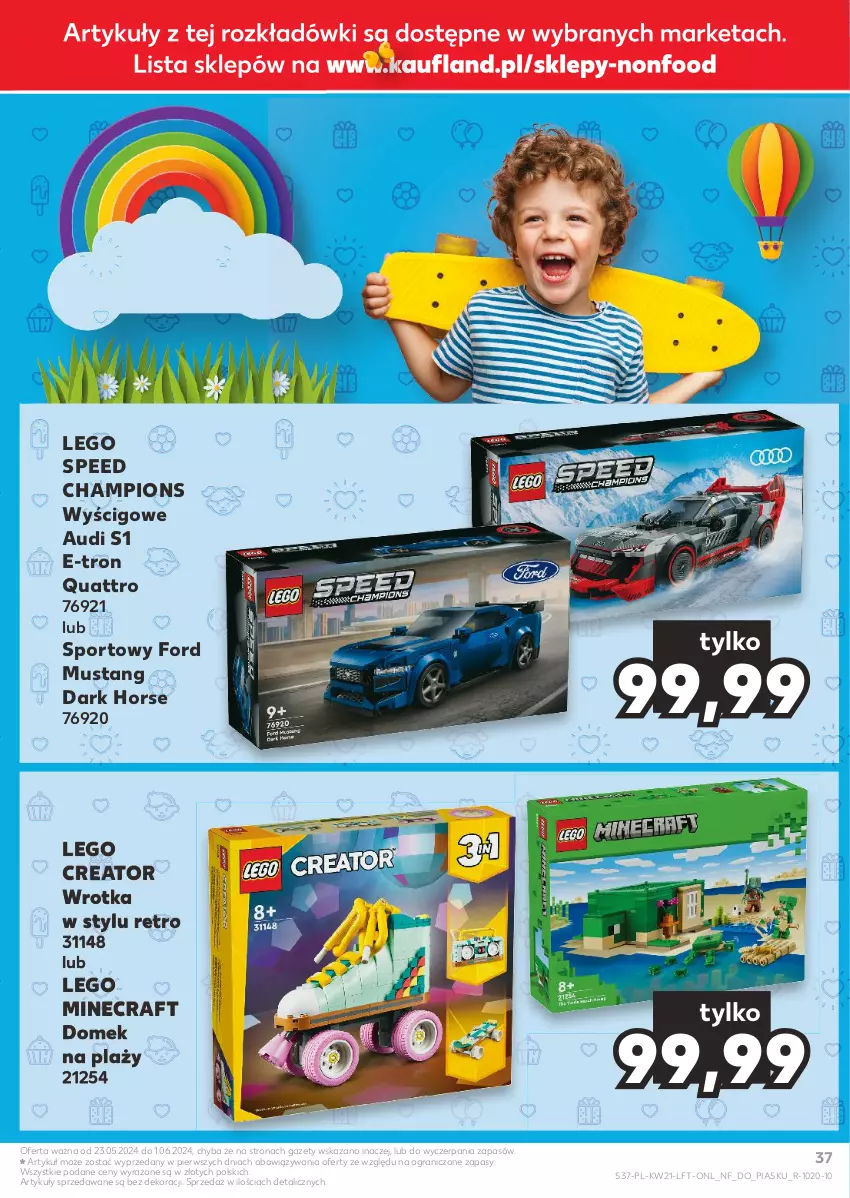 Gazetka promocyjna Kaufland - Gazetka tygodnia - ważna 23.05 do 28.05.2024 - strona 37 - produkty: Gra, LEGO, LEGO Creator, LEGO Minecraft, Minecraft, Mus, Por, Sport