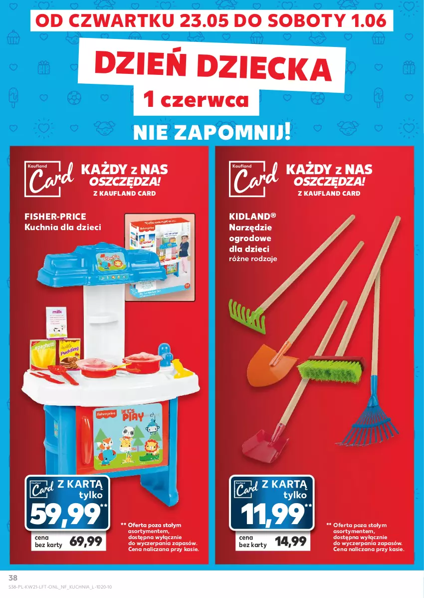 Gazetka promocyjna Kaufland - Gazetka tygodnia - ważna 23.05 do 28.05.2024 - strona 38 - produkty: Dzieci, Fisher-Price, Kuchnia