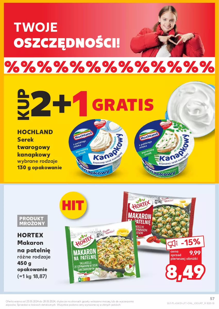 Gazetka promocyjna Kaufland - Gazetka tygodnia - ważna 23.05 do 28.05.2024 - strona 57 - produkty: Gra, Hochland, Hortex, Jogurt, Makaron, Ser, Serek, Serek twarogowy