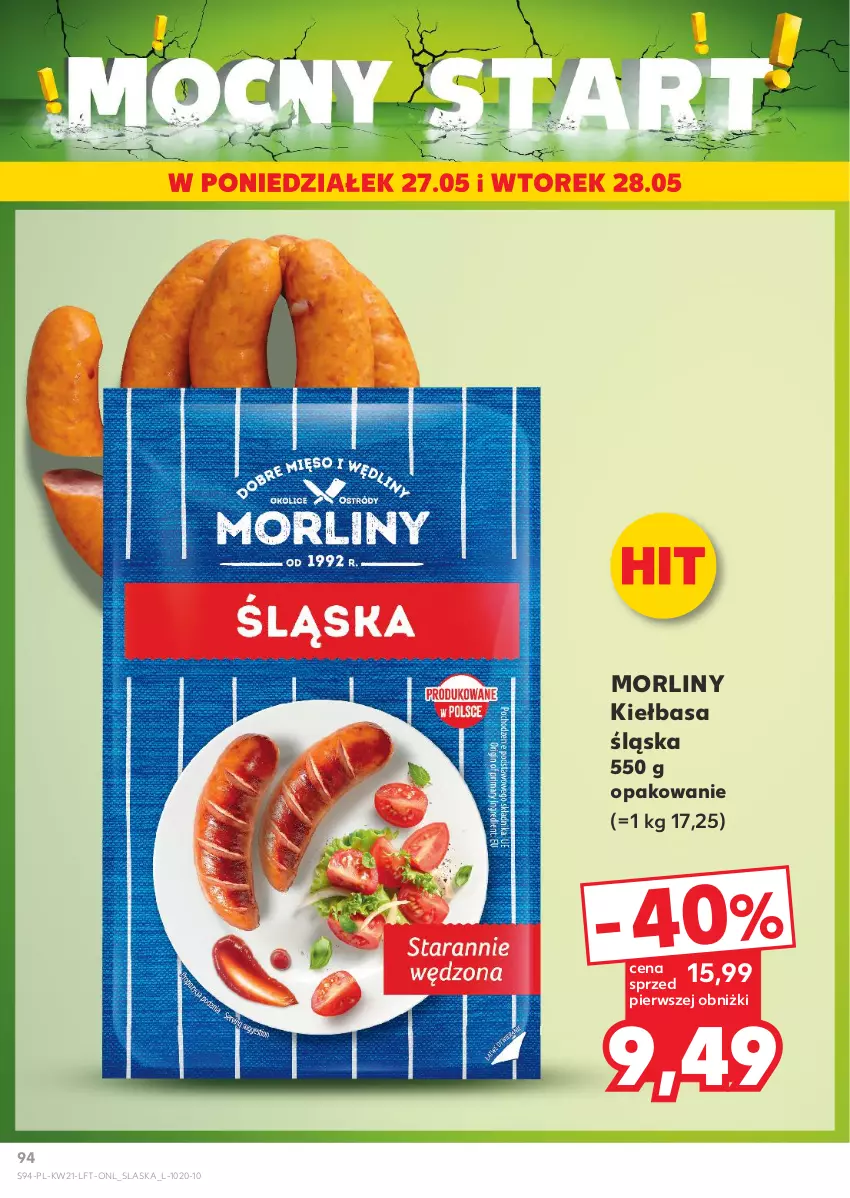 Gazetka promocyjna Kaufland - Gazetka tygodnia - ważna 23.05 do 28.05.2024 - strona 94 - produkty: Kiełbasa, Kiełbasa śląska, Morliny