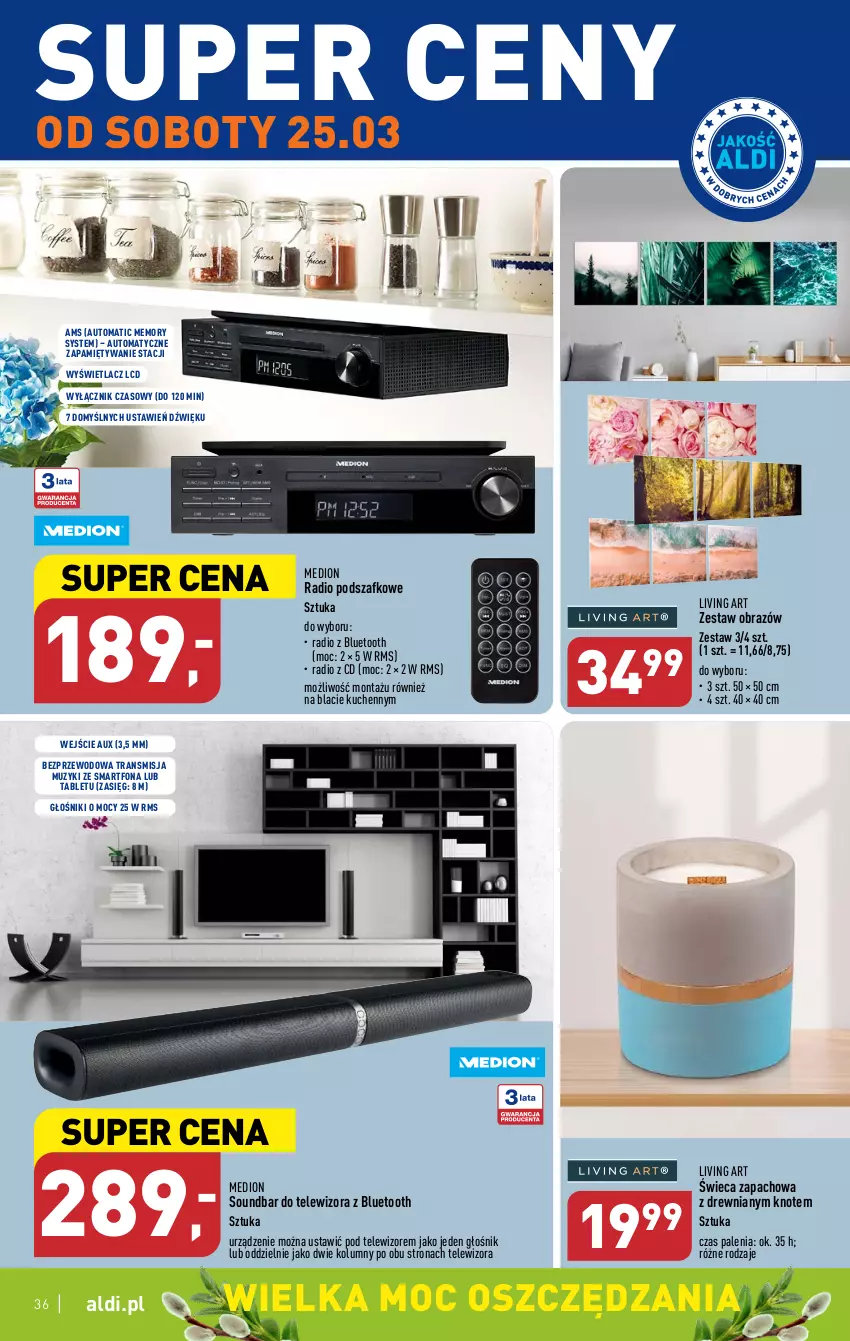 Gazetka promocyjna Aldi - Pełen katalog - ważna 20.03 do 25.03.2023 - strona 36 - produkty: Głośnik, Obraz, Smartfon, Soundbar, Tablet, Telewizor, Tran