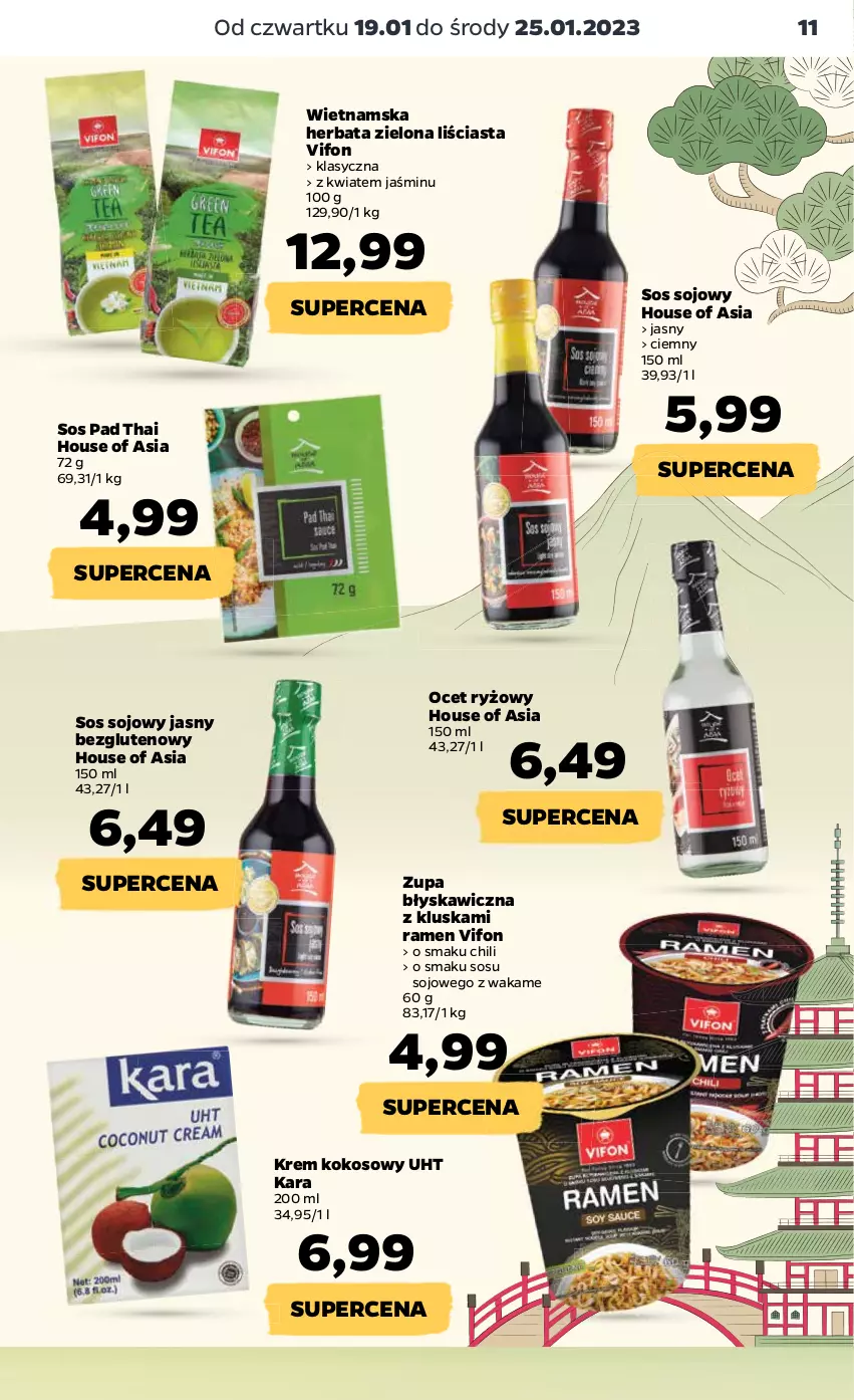 Gazetka promocyjna Netto - Artykuły spożywcze - ważna 19.01 do 25.01.2023 - strona 11 - produkty: Herbata, House of Asia, Kokos, Ocet, Ocet ryżowy, Ryż, Sos, Sos sojowy, Zupa