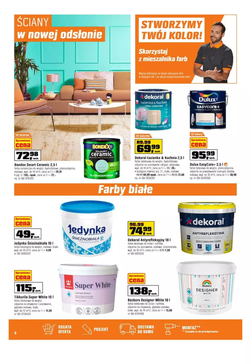 Gazetka promocyjna Obi - Gazetka OBI - ważna 13.07 do 26.07.2022 - strona 8 - produkty: Beckers, Dekoral, Dulux, Fa, Farba lateksowa, Kuchnia, Por, Tytan