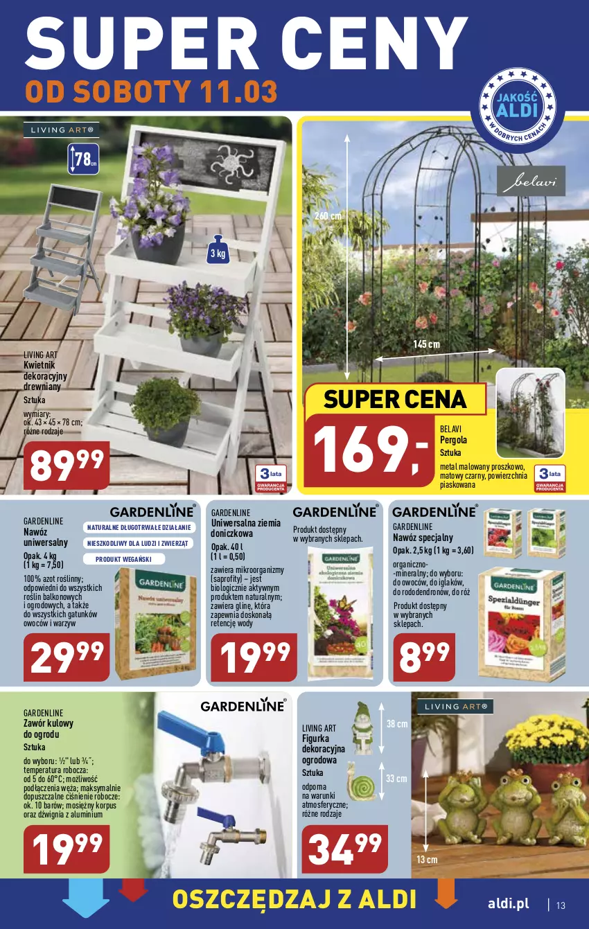 Gazetka promocyjna Aldi - COŚ na przyszły tydzień - ważna 08.03 do 11.03.2023 - strona 13 - produkty: Dron, Dźwig, Kwietnik, Nawóz, Por