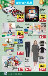 Gazetka promocyjna Aldi - Artykuły przemysłowe i tekstylia - Gazetka - ważna od 30.11 do 30.11.2024 - strona 4 - produkty: Por, Gra, Spodnie ocieplane, Stół, Klej, Puzzle, Sport, Spodnie, Klocki, Sukienka, Wagi, Piłkarzyki, Fa