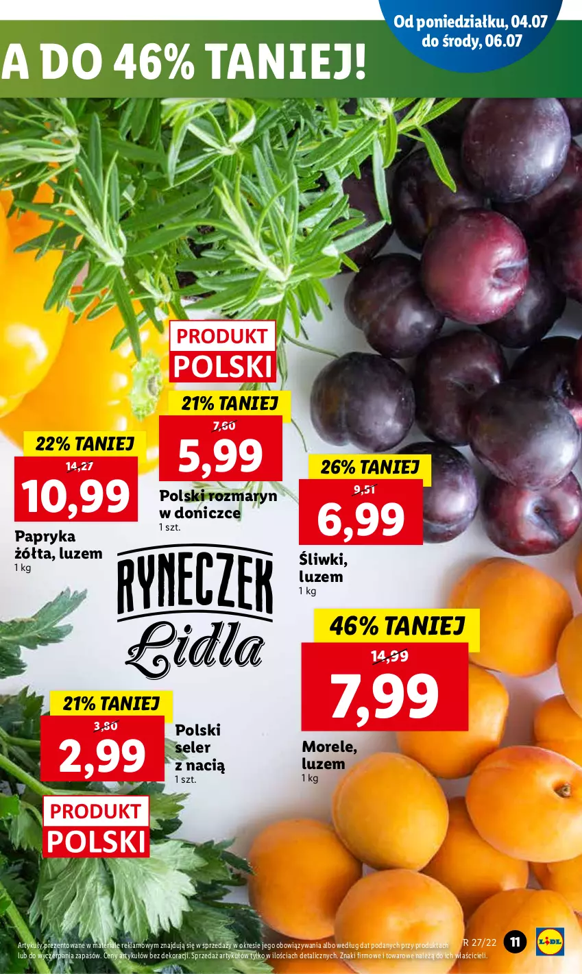 Gazetka promocyjna Lidl - GAZETKA - ważna 04.07 do 06.07.2022 - strona 11 - produkty: Papryka, Papryka żółta