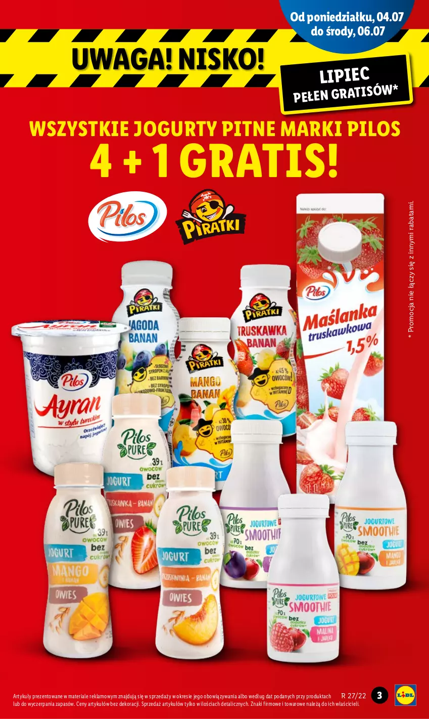 Gazetka promocyjna Lidl - GAZETKA - ważna 04.07 do 06.07.2022 - strona 3 - produkty: Gra, Jogurt, Piec, Pilos, Waga