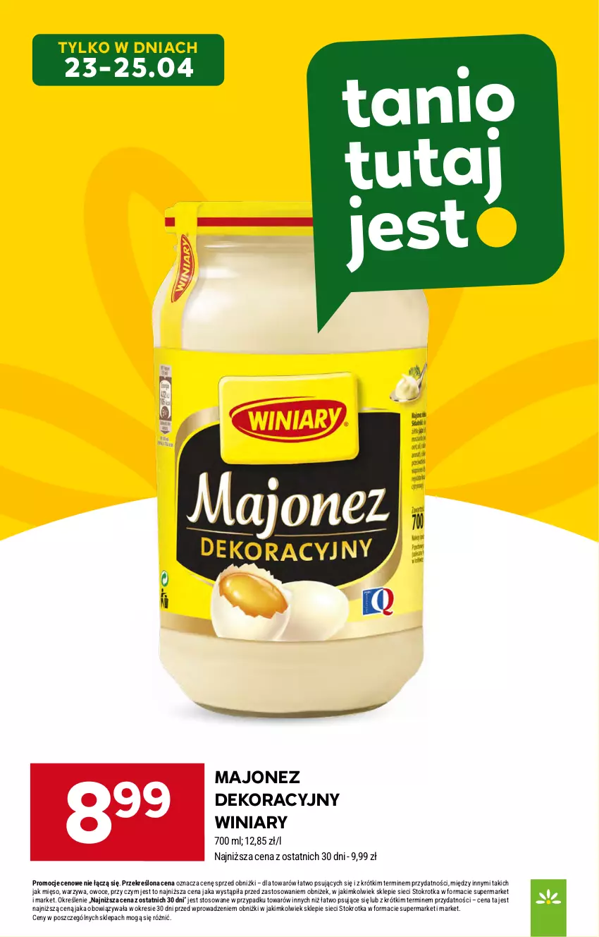 Gazetka promocyjna Stokrotka - Market - ważna 23.04 do 28.04.2026 - strona 15 - produkty: Majonez, Mięso, Owoce, Warzywa, Winiary