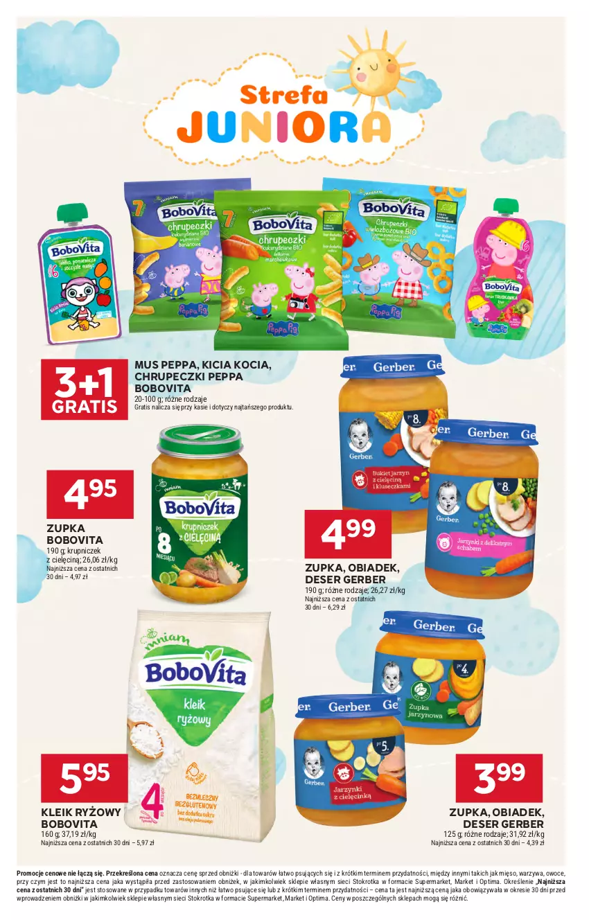 Gazetka promocyjna Stokrotka - Market - ważna 23.04 do 28.04.2026 - strona 46 - produkty: BoboVita, Deser, Gerber, Gra, Koc, Mięso, Mus, Optima, Owoce, Ryż, Ser, Warzywa