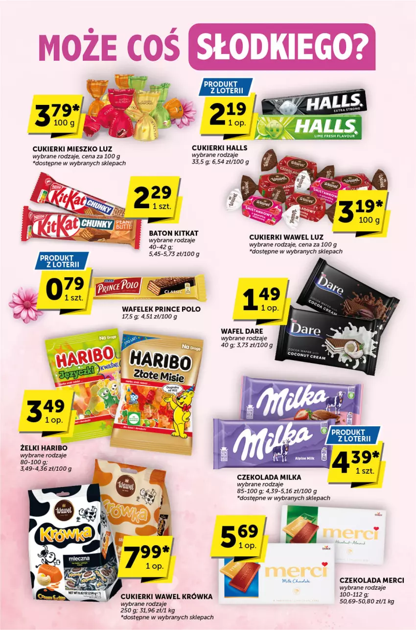 Gazetka promocyjna ABC - ważna 07.03 do 19.03.2024 - strona 27 - produkty: Cukier, Cukierki, Czekolada, Halls, Haribo, Merci, Milka, Prince Polo, Wafelek, Wawel