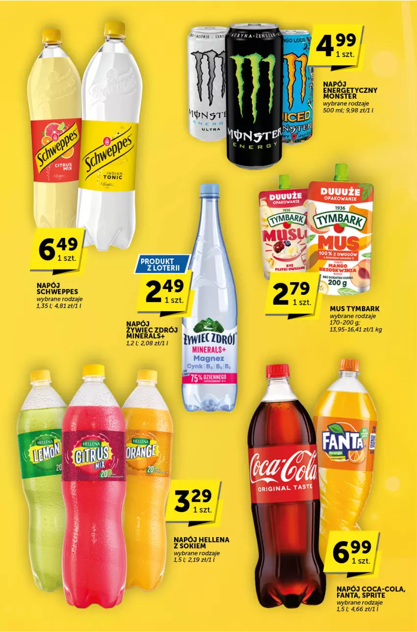 Gazetka promocyjna ABC - ważna 07.03 do 19.03.2024 - strona 32 - produkty: Coca-Cola, Fa, Fanta, Hellena, Mus, Napój, Schweppes, Sok, Sprite, Tymbark