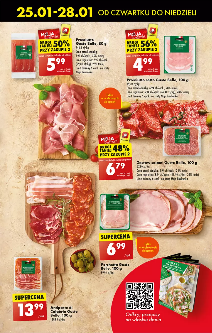 Gazetka promocyjna Biedronka - Od czwartku - ważna 25.01 do 31.01.2024 - strona 45 - produkty: Bell, Dron, Por, Prosciutto, Salami