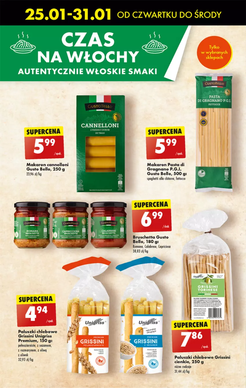 Gazetka promocyjna Biedronka - Od czwartku - ważna 25.01 do 31.01.2024 - strona 64 - produkty: Bell, Chleb, Gra, Grissini, Makaron, Sezam, Spaghetti