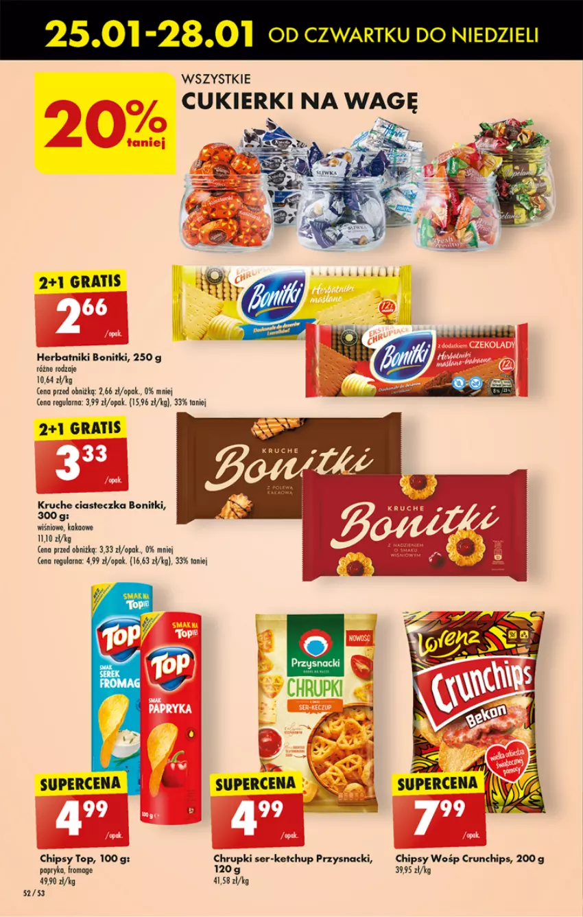 Gazetka promocyjna Biedronka - Od czwartku - ważna 25.01 do 31.01.2024 - strona 70 - produkty: Bonitki, Chipsy, Chrupki, Crunchips, Gra, Herbatniki, Kakao, Ketchup, Papryka, Przysnacki, Ser, Top