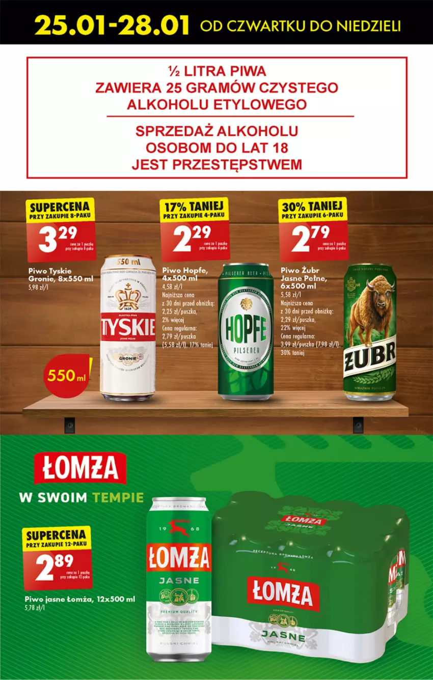 Gazetka promocyjna Biedronka - Od czwartku - ważna 25.01 do 31.01.2024 - strona 77 - produkty: Fa, Gin, Gra, Hopfe, Piwa, Piwo, Piwo jasne, Tyskie