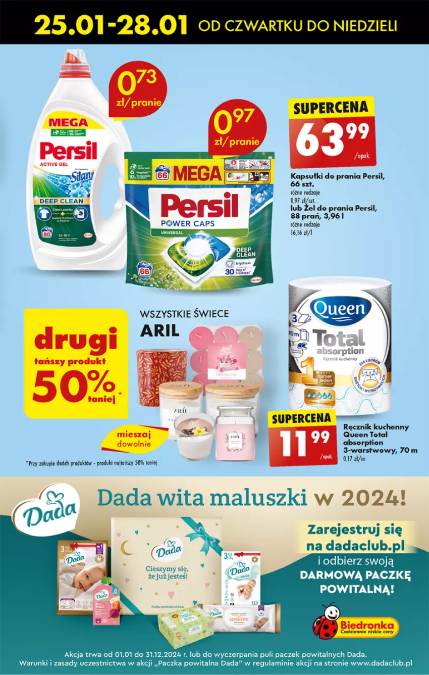 Gazetka promocyjna Biedronka - Od czwartku - ważna 25.01 do 31.01.2024 - strona 79 - produkty: Dada, Kapsułki do prania, Persil, Ręcznik, Ręcznik kuchenny, Ser