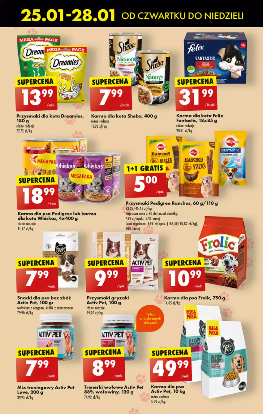 Gazetka promocyjna Biedronka - Od czwartku - ważna 25.01 do 31.01.2024 - strona 81 - produkty: Fa, Fanta, Felix, Gra, Gry, Królik, Pedigree, Przysmaki, Sheba, Whiskas, Wołowina