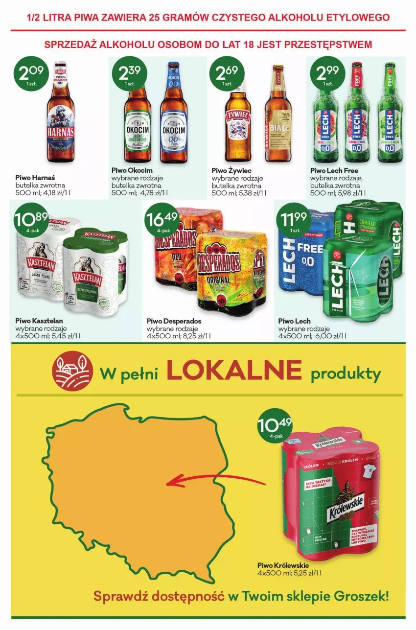 Gazetka promocyjna Groszek - ważna 07.01 do 18.01.2022 - strona 11 - produkty: Desperados, Gra, Groszek, Harnaś, Kasztelan, Koc, Królewski, Okocim, Piwa, Piwo