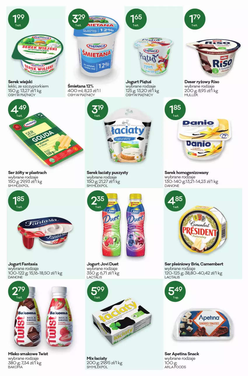 Gazetka promocyjna Groszek - ważna 07.01 do 18.01.2022 - strona 4 - produkty: Bakoma, Brie, Camembert, Danone, Deser, Fa, Fanta, Jogurt, Mleko, Mleko smakowe, Ryż, Ser, Ser pleśniowy, Serek, Serek homogenizowany, Serek wiejski