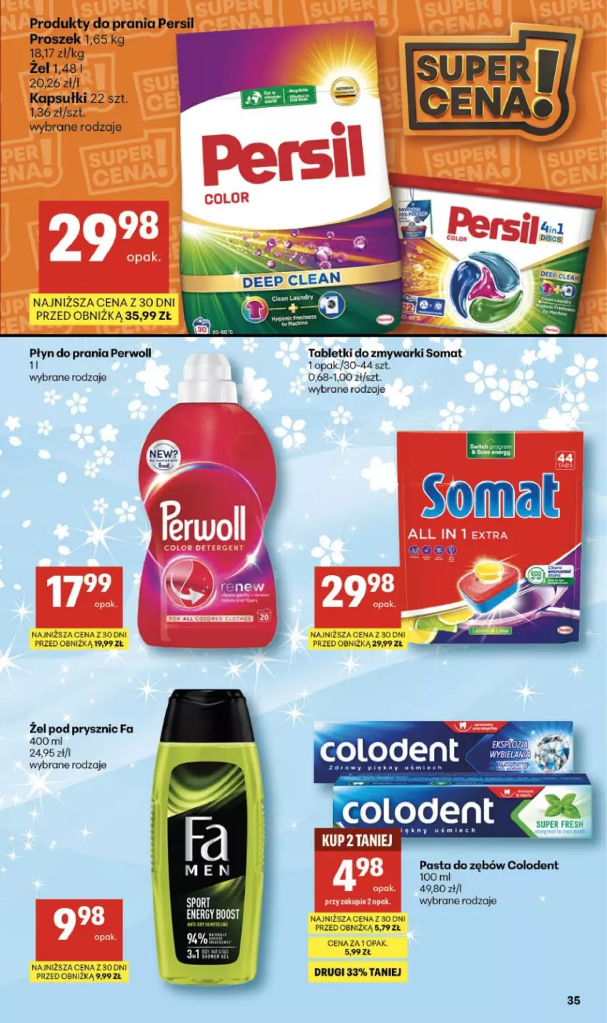Gazetka promocyjna Delikatesy Centrum - Franczyza DC09 Czwartek - ważna 26.02 do 04.03.2026 - strona 35 - produkty: Fa, Persil, Perwoll, Płyn do prania, Por, Somat, Sport, Tablet, Tabletki do zmywarki, Zmywarki