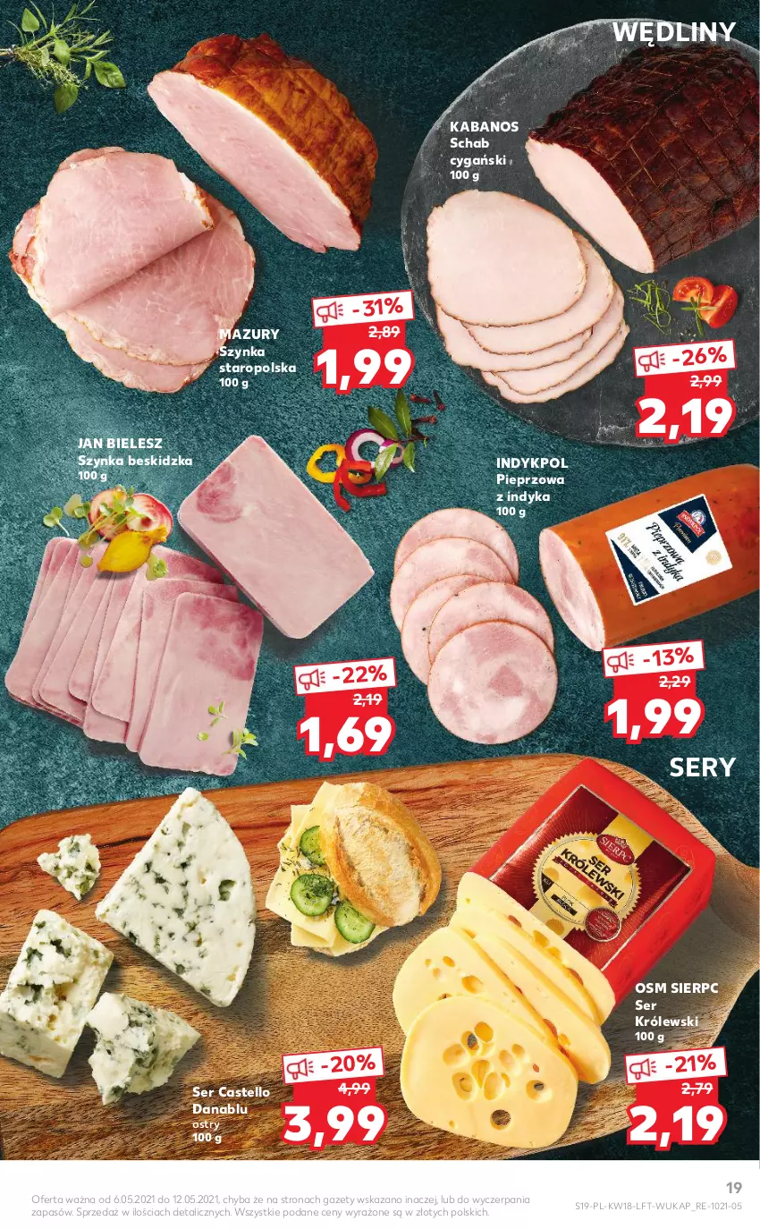 Gazetka promocyjna Kaufland - OFERTA TYGODNIA - ważna 06.05 do 12.05.2021 - strona 19 - produkty: Kabanos, Królewski, Pieprz, Ser, Szynka