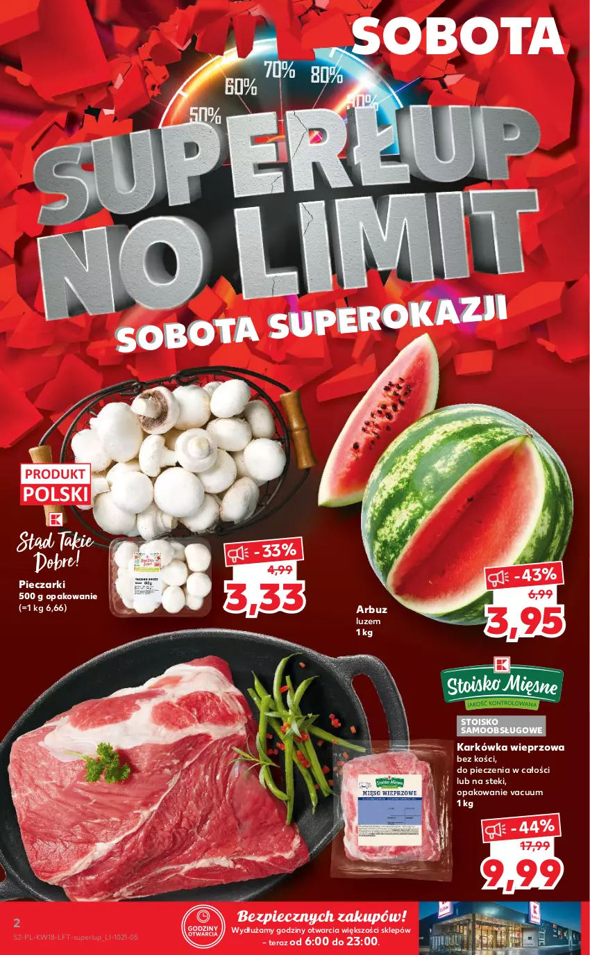 Gazetka promocyjna Kaufland - OFERTA TYGODNIA - ważna 06.05 do 12.05.2021 - strona 2 - produkty: Arbuz, Karkówka wieprzowa, Piec, Stek, Tera