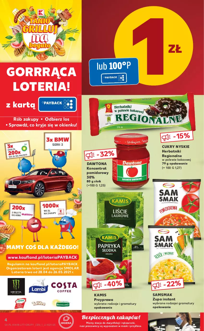 Gazetka promocyjna Kaufland - OFERTA TYGODNIA - ważna 06.05 do 12.05.2021 - strona 4 - produkty: BIC, Dawtona, Gra, Herbatniki, Kakao, Kamis, Koncentrat pomidorowy, Mola, Piec, Rama, Zupa