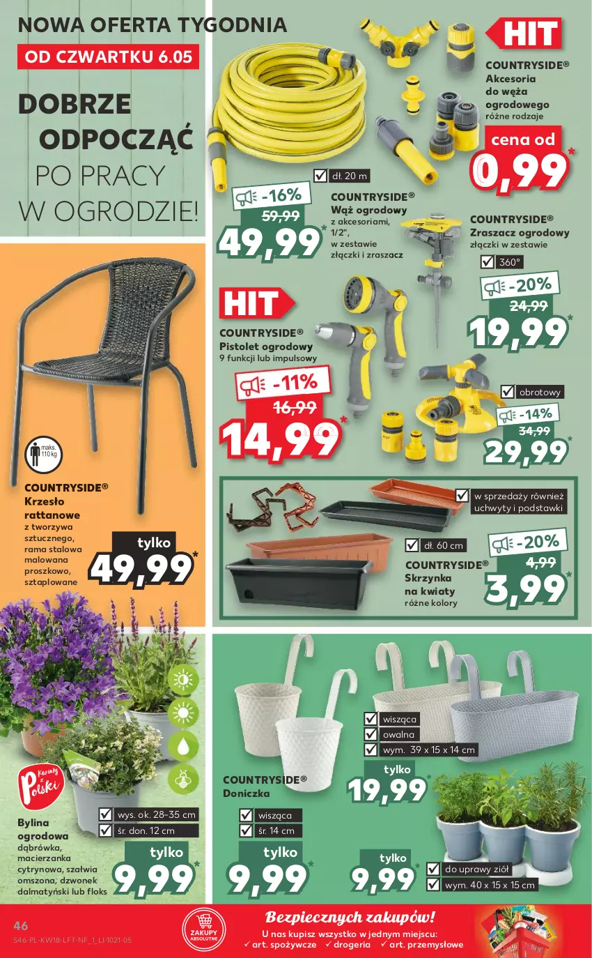 Gazetka promocyjna Kaufland - OFERTA TYGODNIA - ważna 06.05 do 12.05.2021 - strona 46 - produkty: Dzwonek, Krzesło, Piec, Pistolet, Rama, Uchwyty