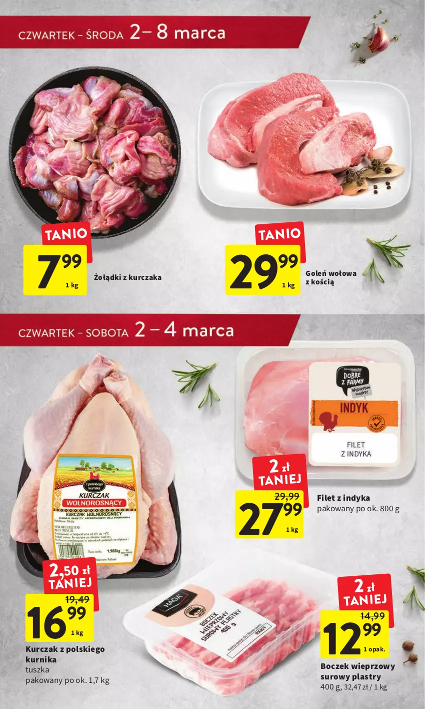 Gazetka promocyjna Intermarche - Gazetka Intermarche - ważna 02.03 do 08.03.2023 - strona 15 - produkty: Boczek, Boczek wieprzowy, Kurczak, Tusz