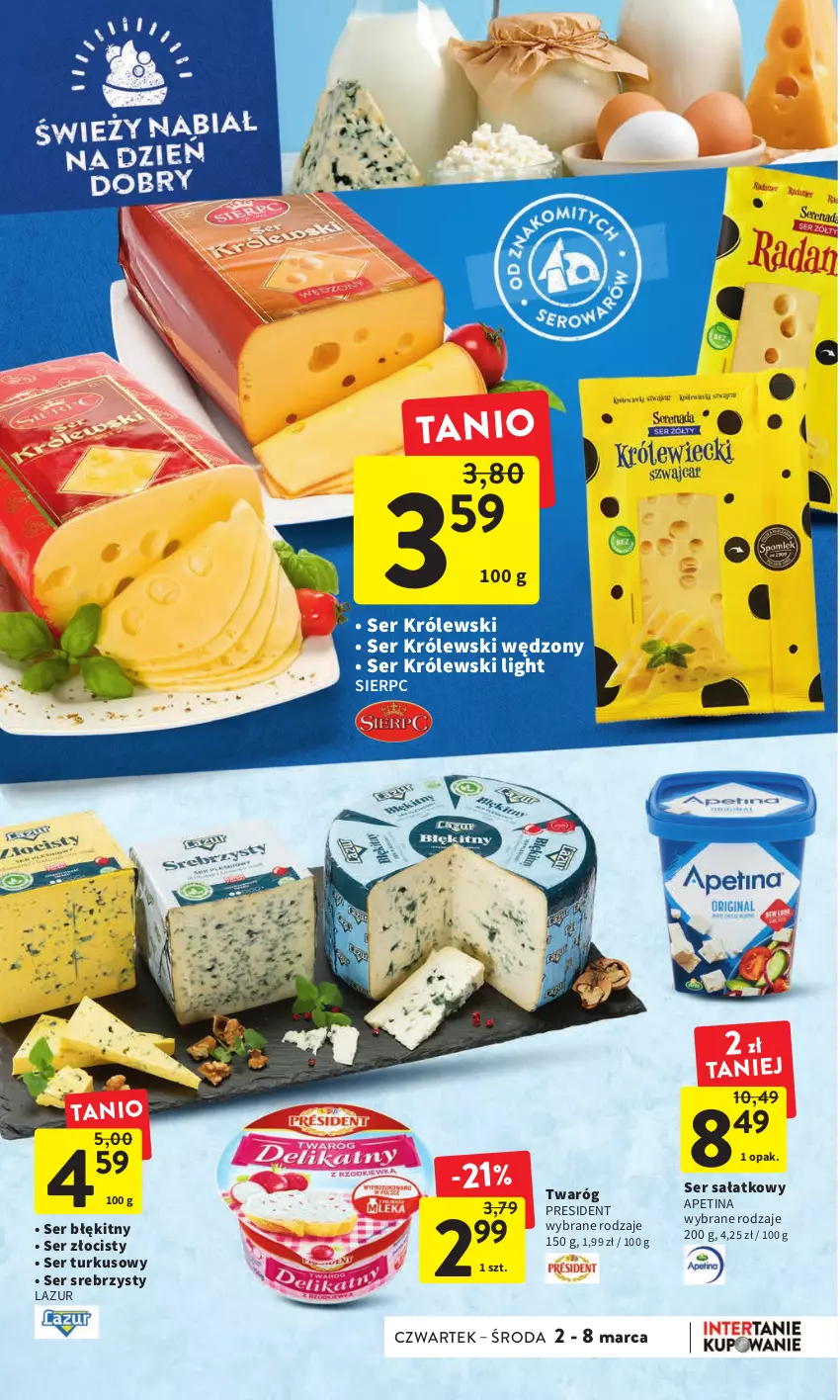 Gazetka promocyjna Intermarche - Gazetka Intermarche - ważna 02.03 do 08.03.2023 - strona 20 - produkty: Królewski, Lazur, Sałat, Ser, Twaróg