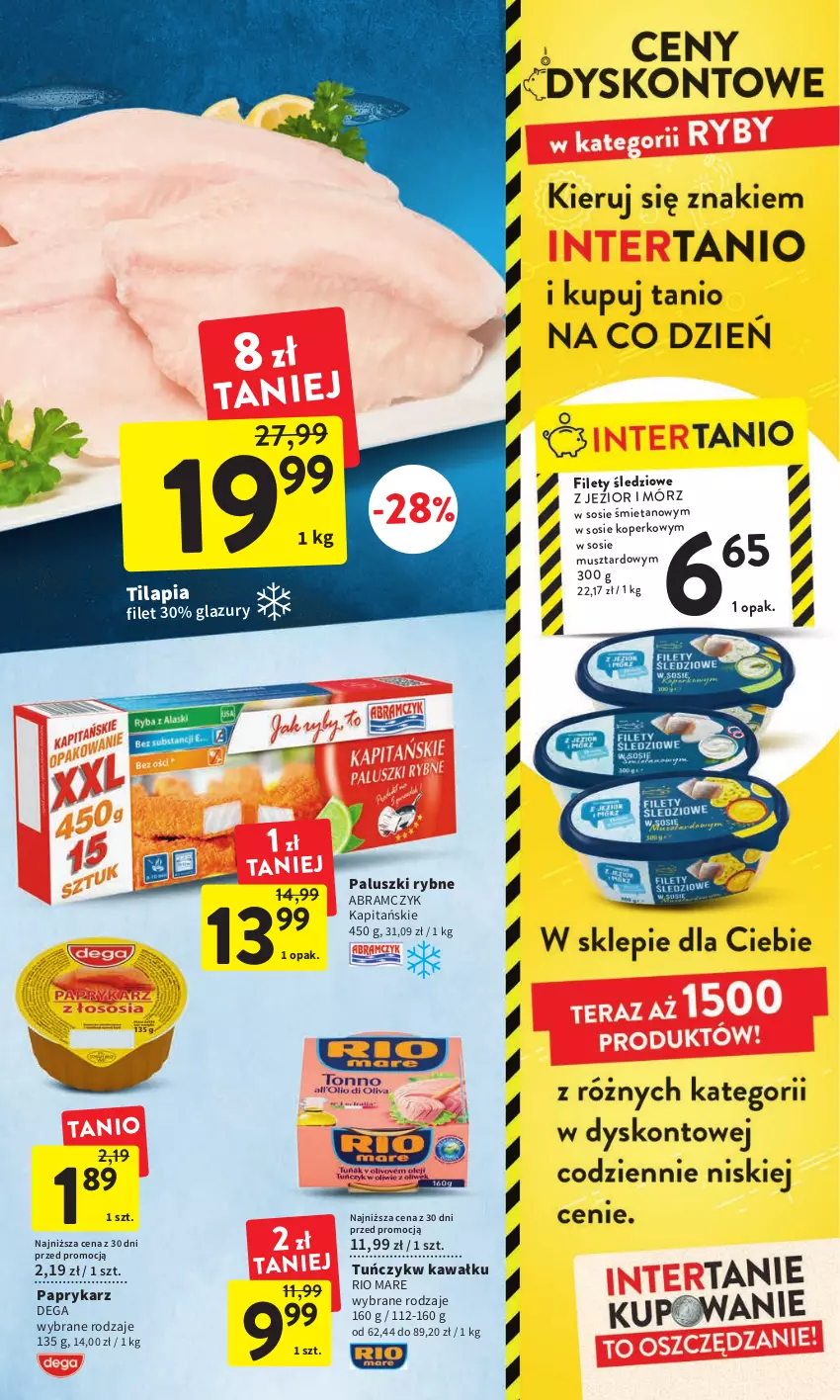 Gazetka promocyjna Intermarche - Gazetka Intermarche - ważna 02.03 do 08.03.2023 - strona 23 - produkty: Dega, Kawa, Lazur, Mus, Paluszki rybne, Papryka, Paprykarz, Rio Mare, Sos, Tilapia, Tuńczyk