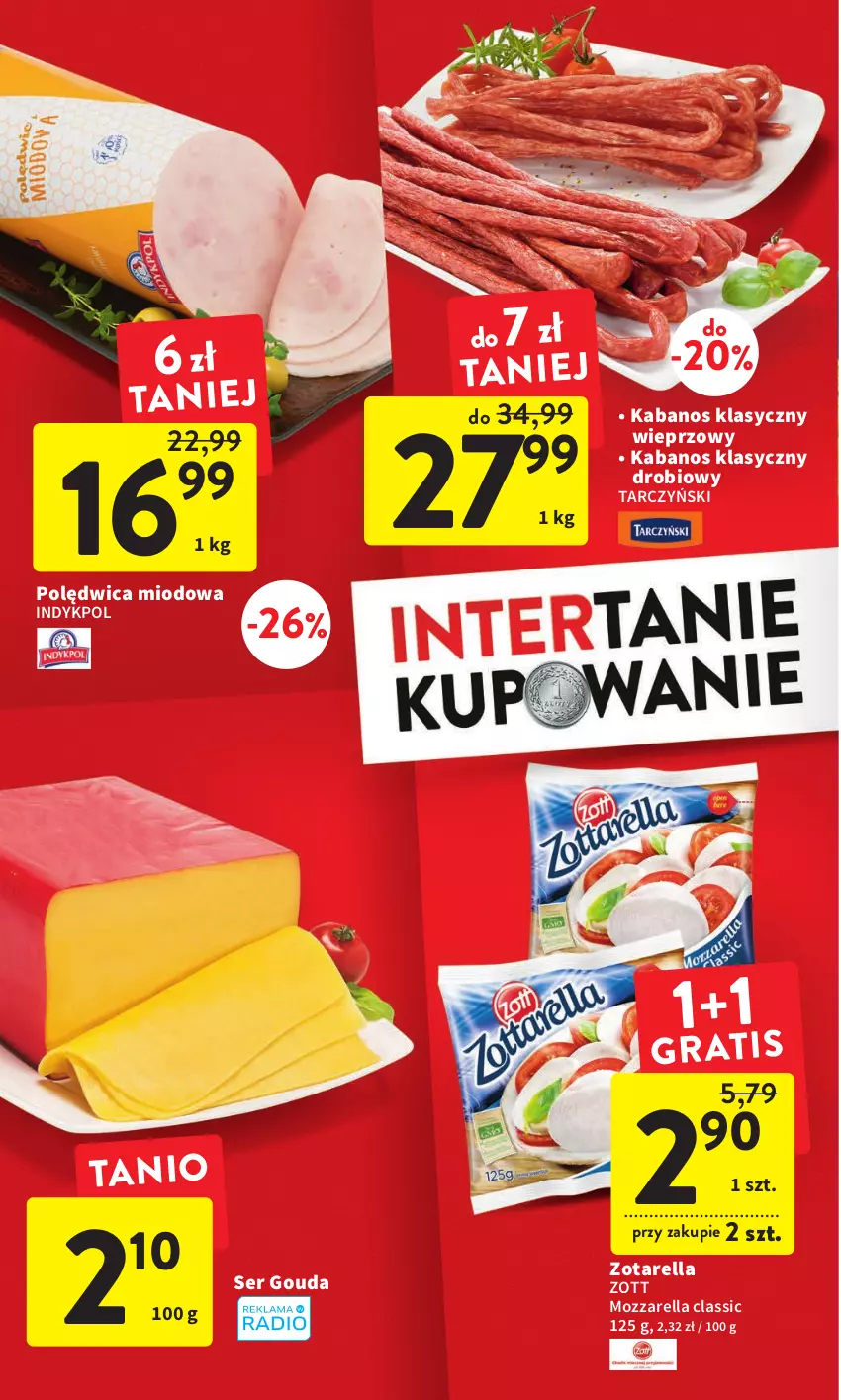 Gazetka promocyjna Intermarche - Gazetka Intermarche - ważna 02.03 do 08.03.2023 - strona 8 - produkty: Gouda, Kabanos, Mozzarella, Polędwica, Ser, Tarczyński, Zott