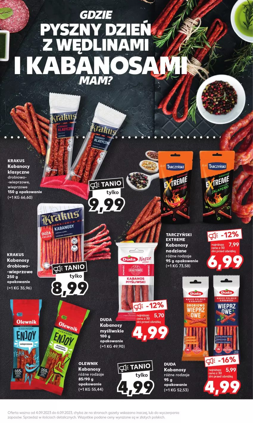 Gazetka promocyjna Kaufland - Mocny Start - ważna 04.09 do 06.09.2023 - strona 11 - produkty: Duda, Kabanos, Krakus, Olewnik, Tarczyński