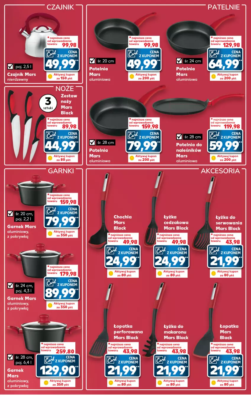 Gazetka promocyjna Kaufland - Mocny Start - ważna 04.09 do 06.09.2023 - strona 19 - produkty: Cedzak, Czajnik, Garnek, Lack, Makaron, Mars, Noż, Patelnia, Ser