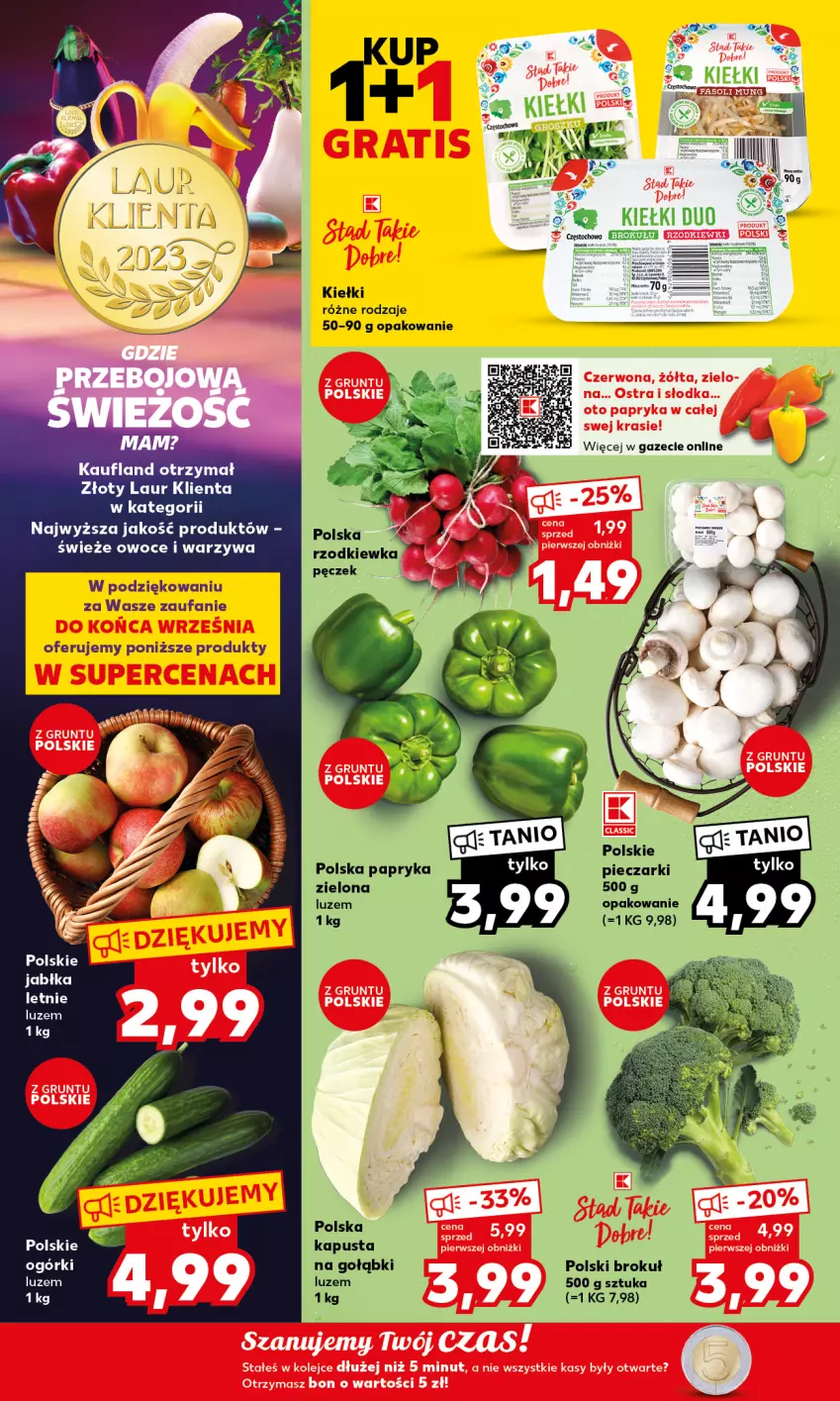 Gazetka promocyjna Kaufland - Mocny Start - ważna 04.09 do 06.09.2023 - strona 6 - produkty: Fa, Kiełki, Laur, Owoce, Papryka, Piec, Rzodkiewka, Warzywa