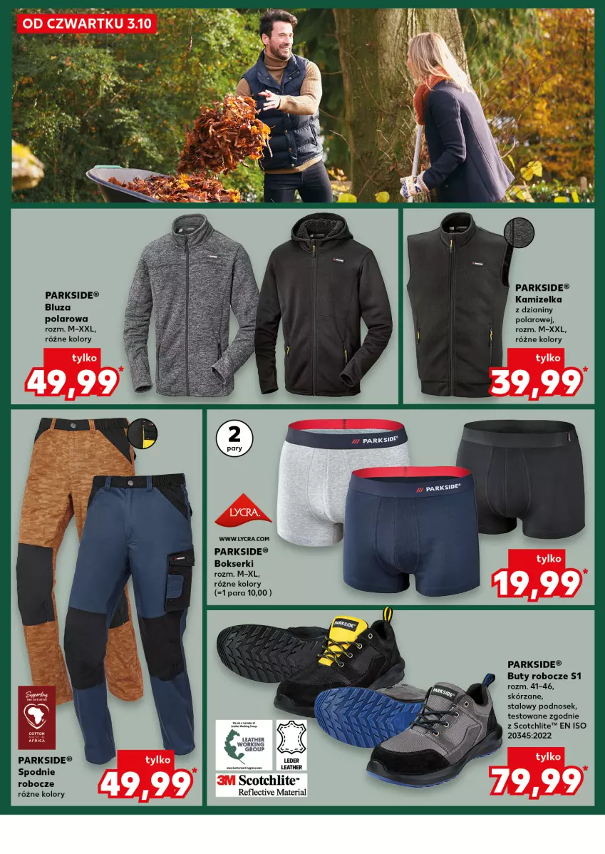 Gazetka promocyjna Kaufland - Kaufland - ważna 03.10 do 09.10.2024 - strona 16 - produkty: Bluza, Bluza polarowa, Bokserki, Buty, Buty robocze, Kamizelka, Parkside, Ser, Spodnie