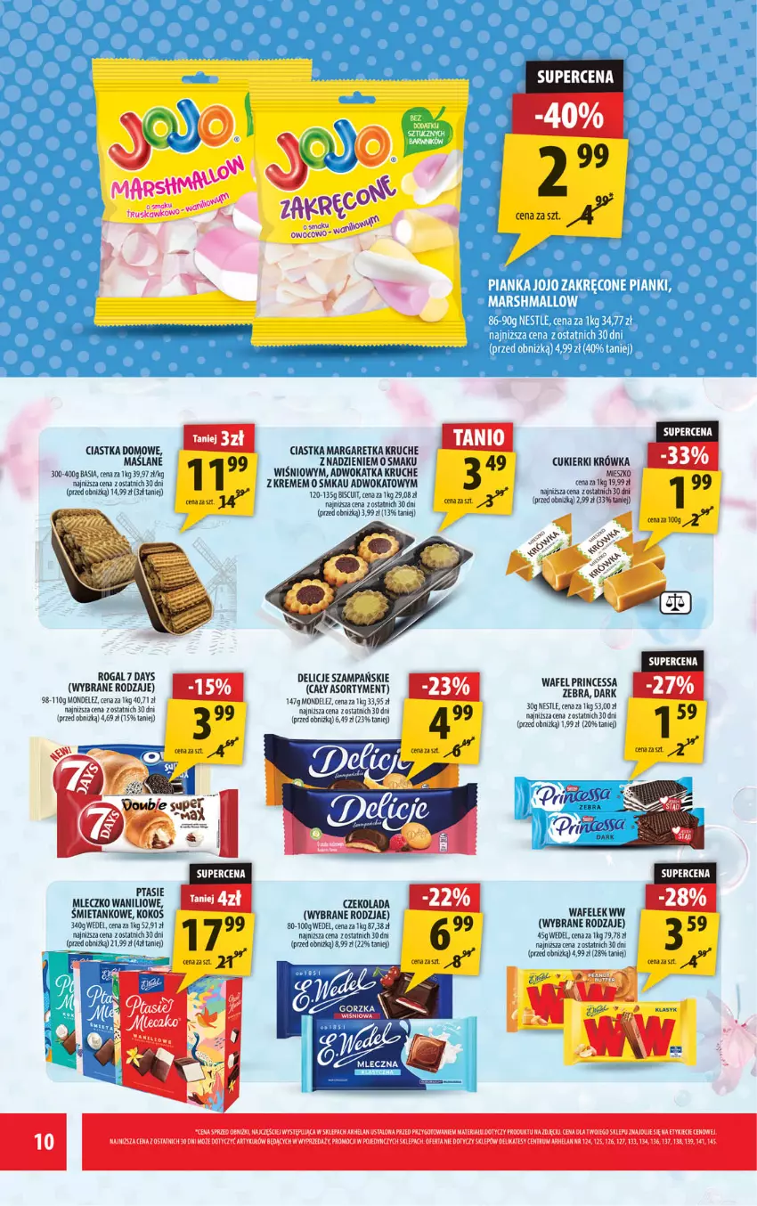 Gazetka promocyjna Arhelan - Gazetka - ważna 31.07 do 09.08.2026 - strona 10 - produkty: Basia, Ciastka, Cukier, Cukierki, Czekolada, Delicje, Kokos, Mars, Mleczko, Princessa, Ptasie mleczko, Rogal, Rum, Sos, Wafelek
