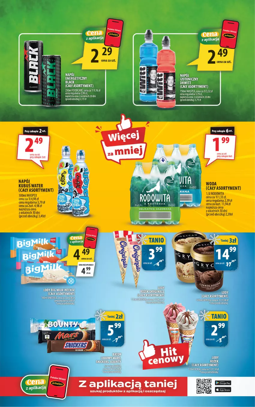 Gazetka promocyjna Arhelan - Gazetka - ważna 31.07 do 09.08.2026 - strona 13 - produkty: Fa, Gry, Kubuś, Lody, Napój, Woda