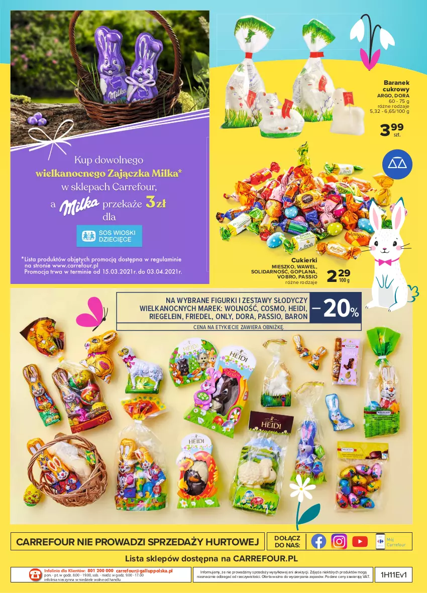 Gazetka promocyjna Carrefour - Gazetka Co masz dla mnie, zajączku? - ważna 15.03 do 03.04.2021 - strona 16 - produkty: Cukier, Cukierki, Goplana, LANA, O nas, Wawel