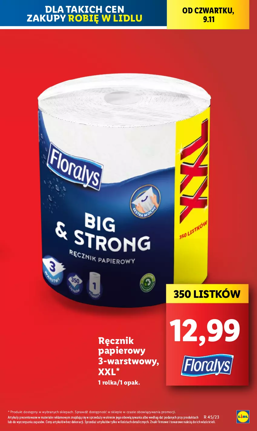 Gazetka promocyjna Lidl - GAZETKA - ważna 09.11 do 10.11.2023 - strona 15 - produkty: Papier, Ręcznik