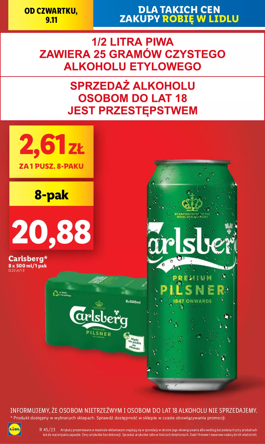 Gazetka promocyjna Lidl - GAZETKA - ważna 09.11 do 10.11.2023 - strona 16 - produkty: Carlsberg, Owoce, Warzywa, Warzywa i owoce