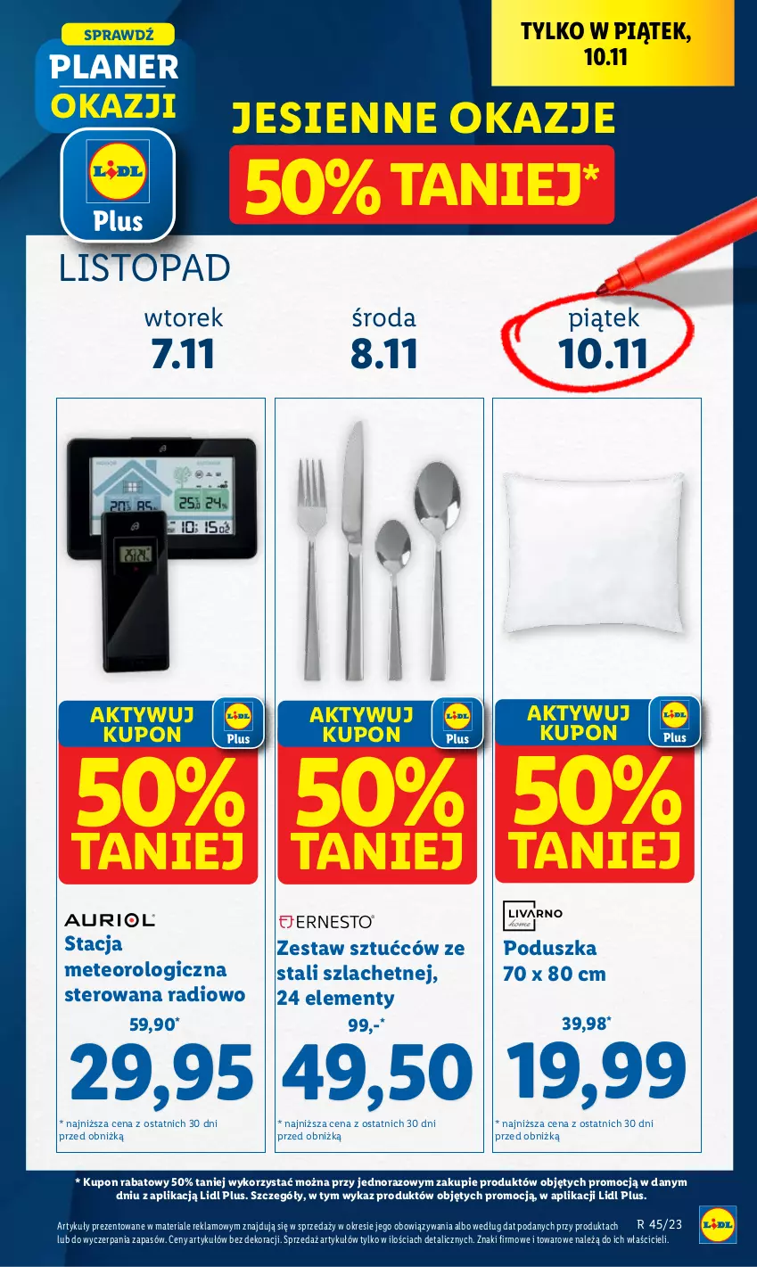 Gazetka promocyjna Lidl - GAZETKA - ważna 09.11 do 10.11.2023 - strona 19 - produkty: Poduszka, Top, Zestaw sztućców