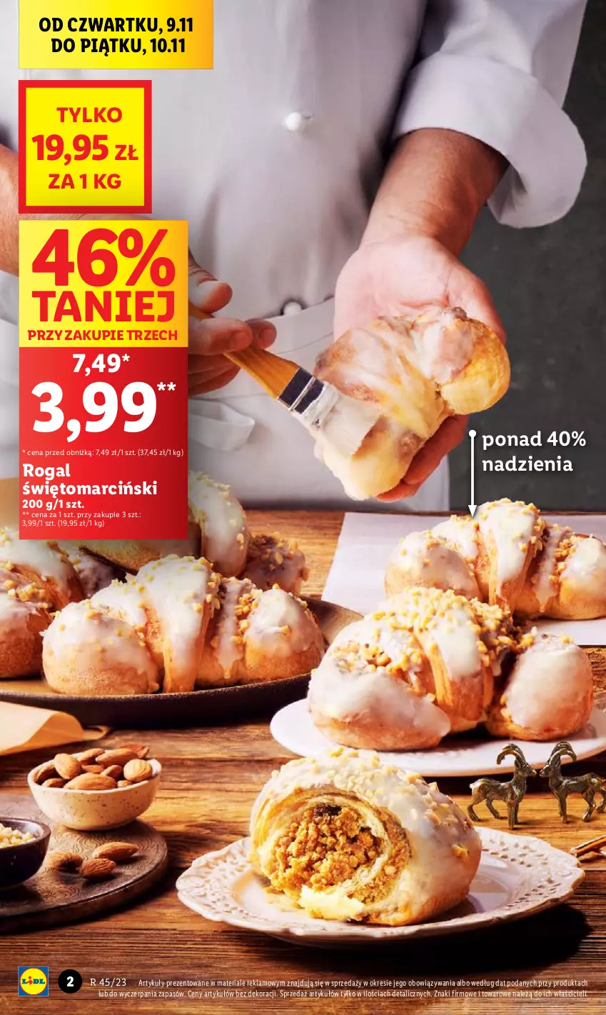 Gazetka promocyjna Lidl - GAZETKA - ważna 09.11 do 10.11.2023 - strona 4 - produkty: Rogal