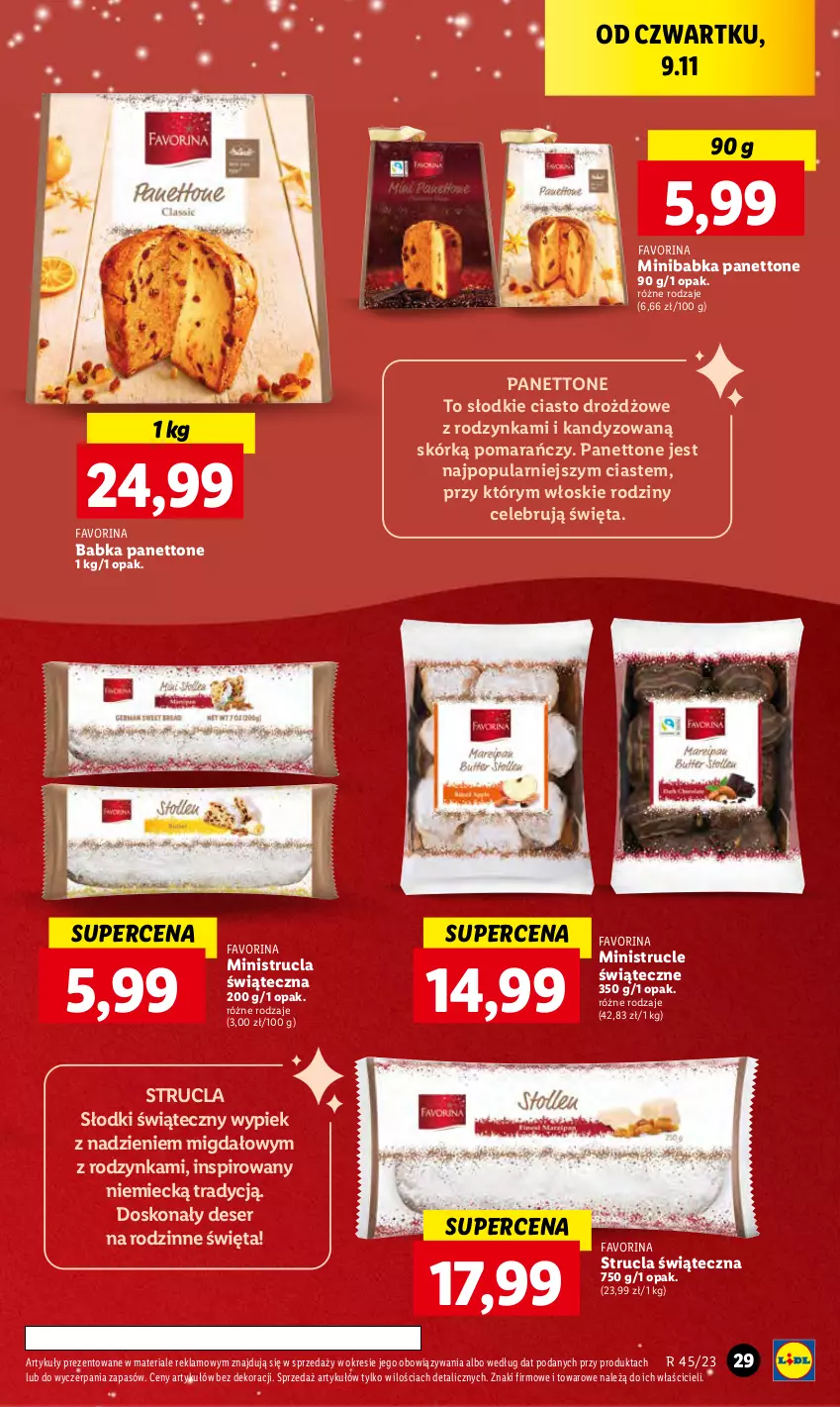 Gazetka promocyjna Lidl - GAZETKA - ważna 09.11 do 10.11.2023 - strona 45 - produkty: Babka, Deser, Fa, Ser, Strucla