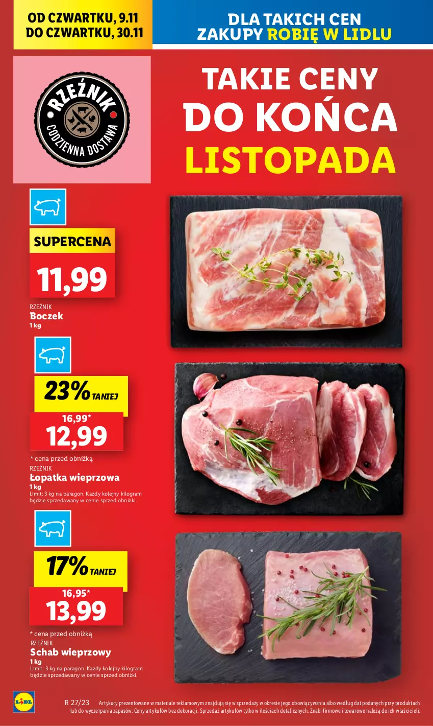 Gazetka promocyjna Lidl - GAZETKA - ważna 09.11 do 10.11.2023 - strona 8 - produkty: Boczek, Gra, Olej, Schab wieprzowy, Top